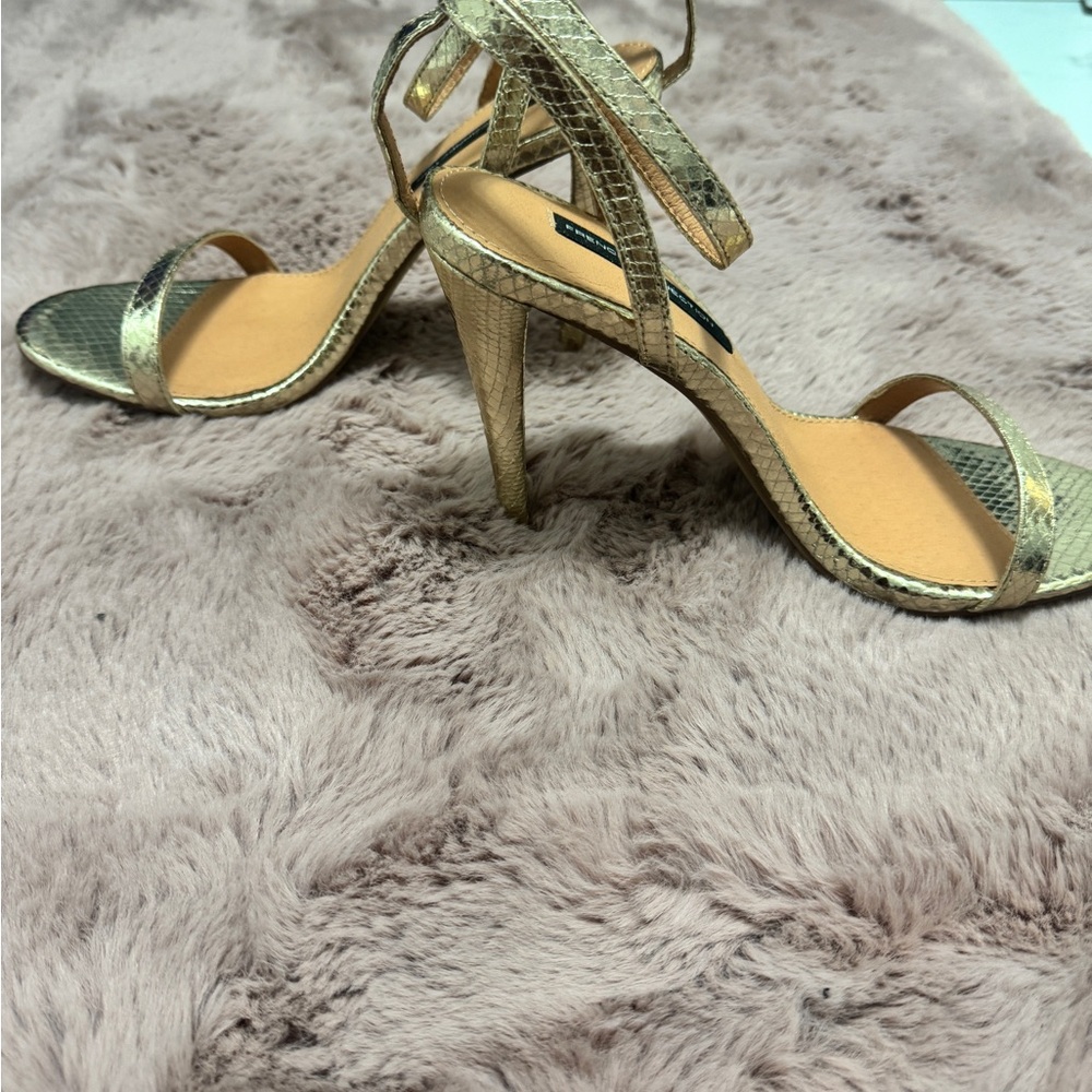 French Connection Tessa 3” Gold Heels - Picture 6 of 6